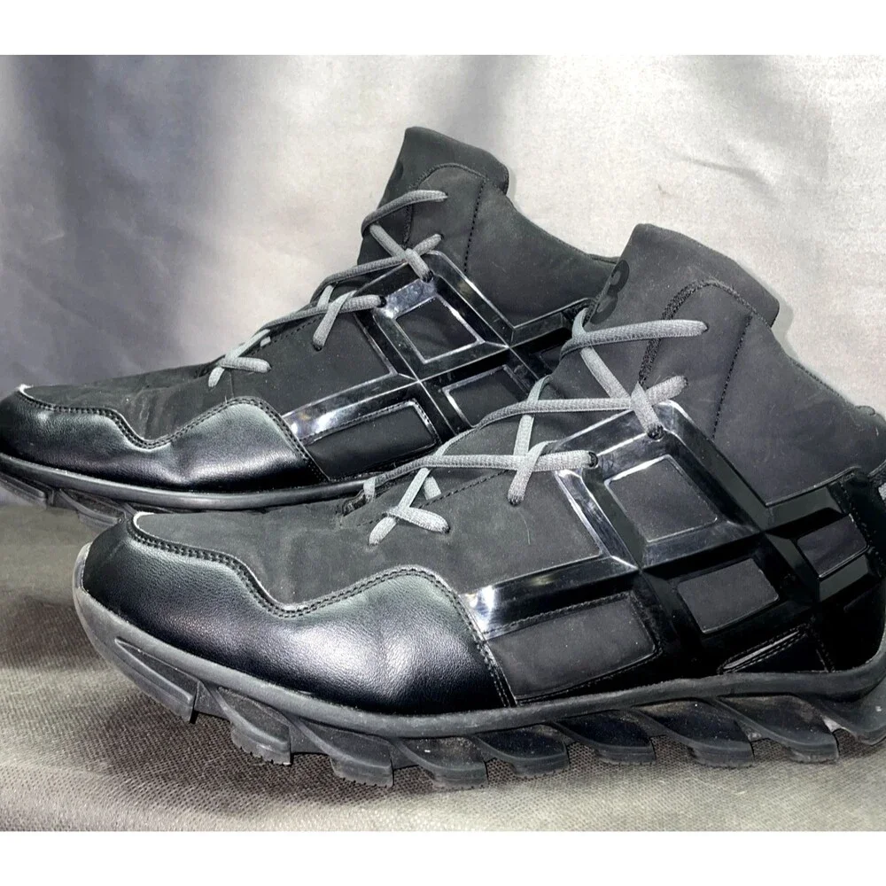 JOOMRA High Top Lace Up Sneakers Men's Black Size 48 EUR US 13-14 Casual Shoes - Picture 1 of 10